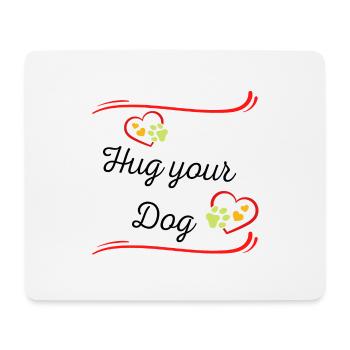 Embrassez votre chien - Embrassez votre chien - Amoureux des chiens - Tapis de souris (format paysage) - blanc - Devant