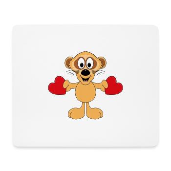 ERDMÄNNCHEN - LIEBE - LOVE - TIER - KINDER - Mousepad (Querformat) - Weiß - Vorne
