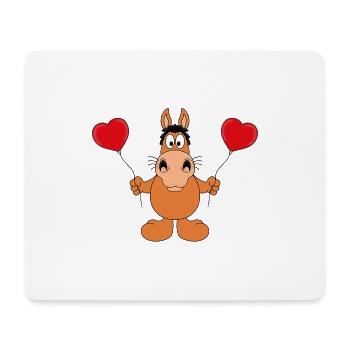 PFERD - LIEBE - REITEN - PONY - TIER - KINDER - Mousepad (Querformat) - Weiß - Vorne