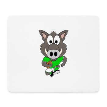 WILDSCHWEIN - AMERICAN FOOTBALL - SPORT - TIER - Mousepad (Querformat) - Weiß - Vorne
