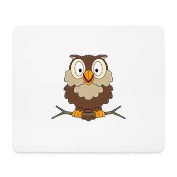 EULE - VOGE - TIER - KINDER - BABY - Mousepad (Querformat) - Weiß - Vorne