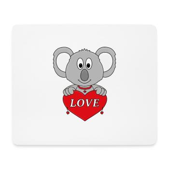 KOALA - BÄR - HERZ - LIEBE - LOVE - VERLIEBT - Mousepad (Querformat) - Weiß - Vorne