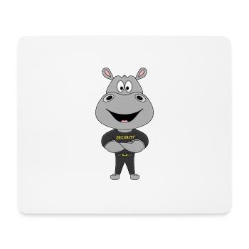 NILPFERD - HIPPO - BODYGUARD - SECURITY - TIER - Mousepad (Querformat) - Weiß - Vorne