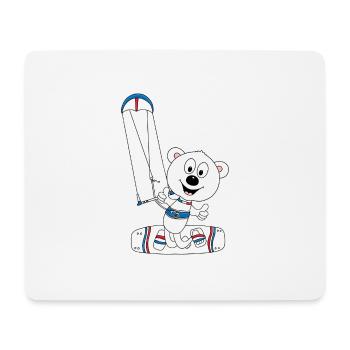 EISBÄR - KITER - KITESURFER - KITE - WASSERSPORT - Mousepad (Querformat) - Weiß - Vorne