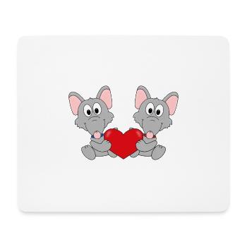 RATTEN - LIEBE - LOVE - TIER - TIERISCH - VERLIEBT - Mousepad (Querformat) - Weiß - Vorne