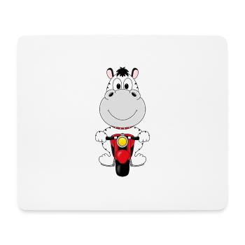 ZEBRA - MOTORRAD - BIKER - TIERISCH - TIER - Mousepad (Querformat) - Weiß - Vorne