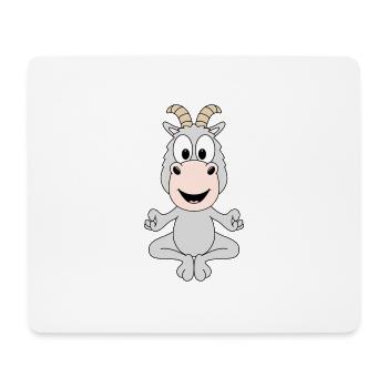 ZIEGE - YOGA - PILATES - TIER - TIERISCH - Mousepad (Querformat) - Weiß - Vorne