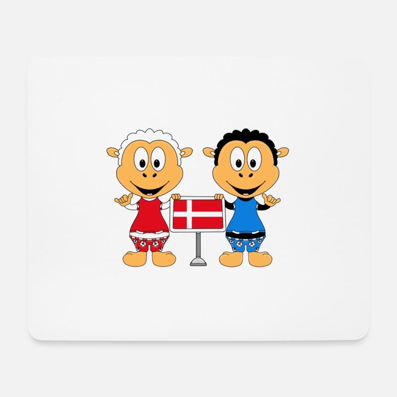 SCHAFE - DÄNEMARK - SHAKA - SURFER - KITER - LIEBE - Mousepad (Querformat) - Weiß