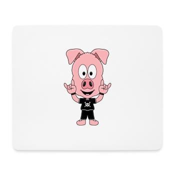 MUSIK - SCHWEIN - FESTIVAL - METAL - ROCK - TIER - Mousepad (Querformat) - Weiß - Vorne