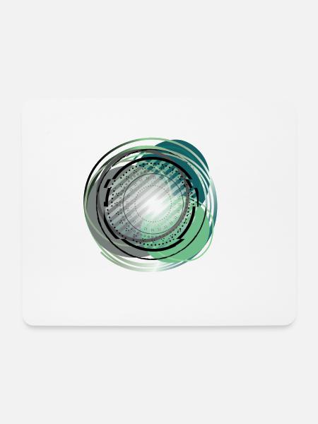 cyber mandala - Mousepad (Querformat) - Weiß