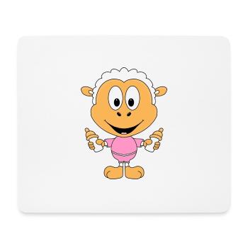 SCHAF - BABY - KINDER - FLÄSCHCHEN - MILCH - Mousepad (Querformat) - Weiß - Vorne