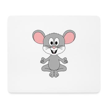 MAUS - YOGA - PILATES - TIER - KINDER - BABY - Mousepad (Querformat) - Weiß - Vorne
