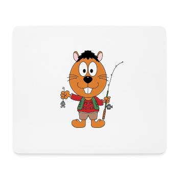 FISCHOTTER - ANGLER - ANGELN - FISCH - ANGEL - Mousepad (Querformat) - Weiß - Vorne