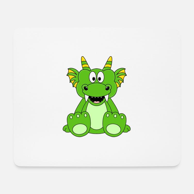 DRACHE - KINDER - BABY - Mousepad (Querformat) - Weiß