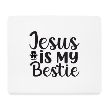 Jesus is my Bestie - Mousepad (Querformat) - Weiß - Vorne