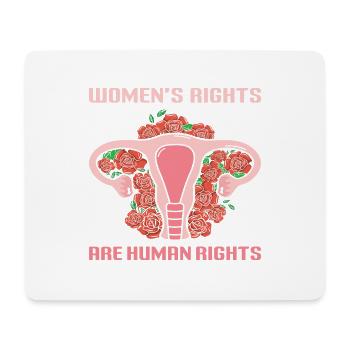 Les droits des femmes sont des droits de l’homme - Tapis de souris (format paysage) - blanc - Devant