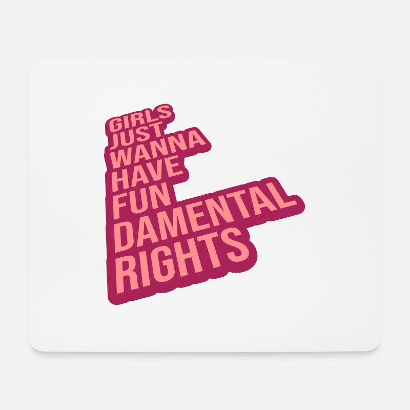 wanna have fundamental rights - Mousepad (Querformat) - Weiß