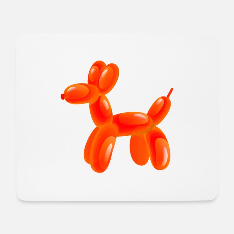 Hundeball - Mousepad (Querformat) - Weiß