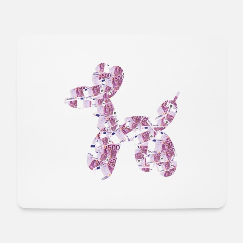 Hundeball - Mousepad (Querformat) - Weiß