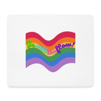go with the flow ! - Mousepad (Querformat) - Weiß - Vorne