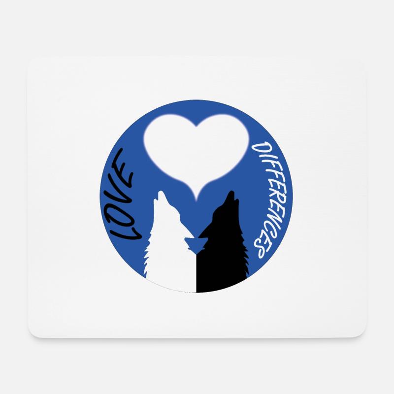 Liebesunterschiede - Mousepad (Querformat) - Weiß