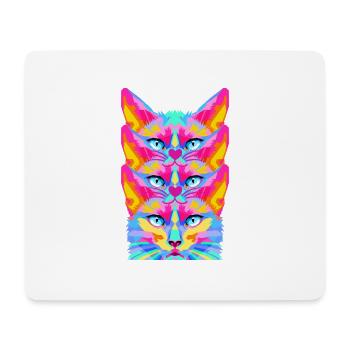 CHAT - Tapis de souris (format paysage) - blanc - Devant