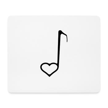 Liebe Musik Quaver - Mousepad (Querformat) - Weiß - Vorne