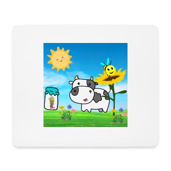 cow - Mouse Pad (horizontal) - white - Front