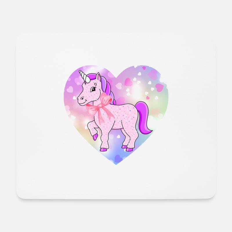 Einhorn - Mousepad (Querformat) - Weiß