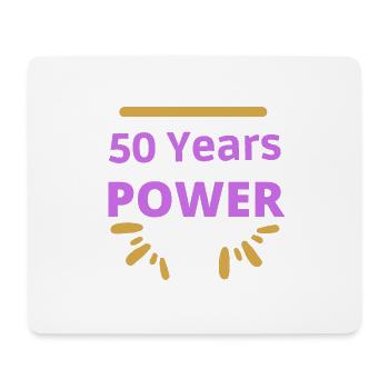 50 years Power - Geburtstag - Jung geblieben - Mousepad (Querformat) - Weiß - Vorne