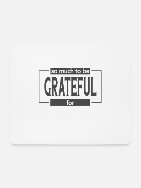 Christian Design dankbar - Mousepad (Querformat) - Weiß