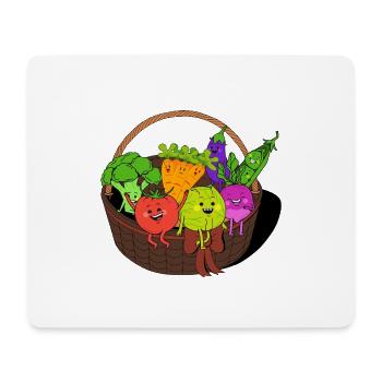 Vegetable basket - Mouse Pad (horizontal) - white - Front