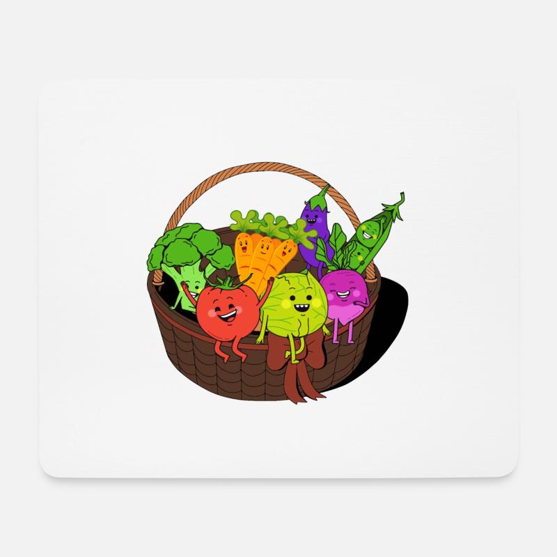 Gemuesekorb - Mousepad (Querformat) - Weiß