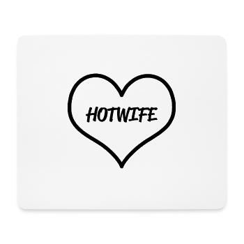 Hotwife femme sexy texte - Tapis de souris (format paysage) - blanc - Devant