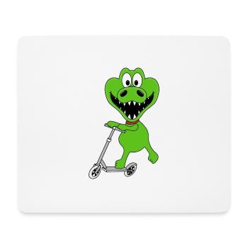 KROKODIL - ROLLER - TIER - TIERISCH - Mousepad (Querformat) - Weiß - Vorne