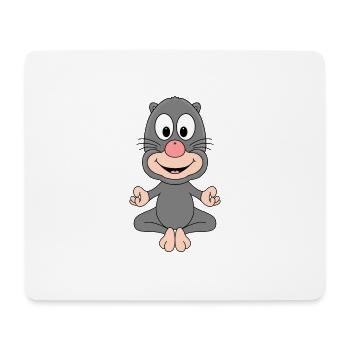 MAULWURF - TIER - YOGA - PILATES - TIERISCH - Mousepad (Querformat) - Weiß - Vorne