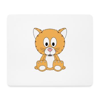 KATZE - TIER - TIERISCH - KINDER - BABYS - Mousepad (Querformat) - Weiß - Vorne