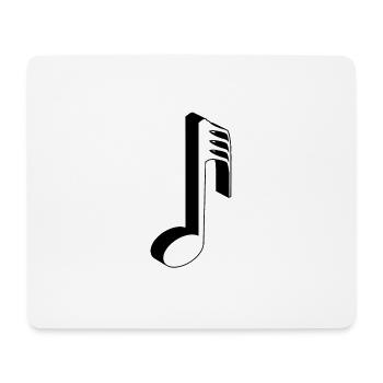 Note de musique 3D - Tapis de souris (format paysage) - blanc - Devant