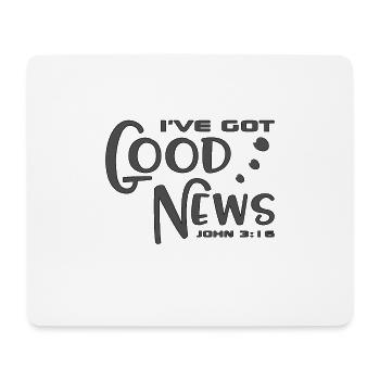Christian Design Bonne Nouvelle John 3 16 - Tapis de souris (format paysage) - blanc - Devant