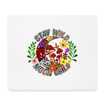 Stay Wild Moon Child hippie design - Mousepad (Querformat) - Weiß - Vorne