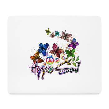 Hippie Soul Butterfly peace in love - Mousepad (Querformat) - Weiß - Vorne