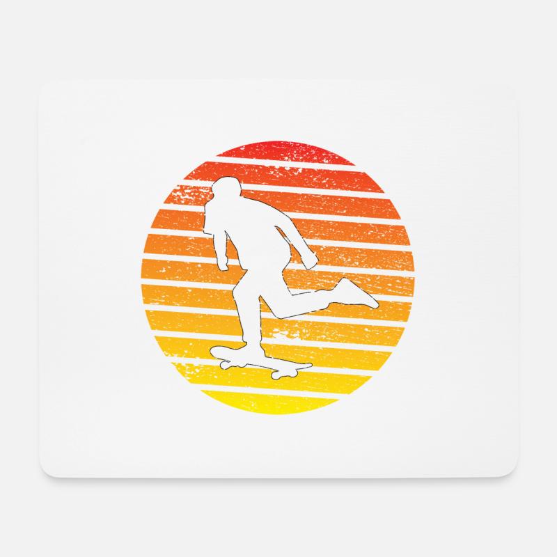 Skateboard Sakten Skateboarding Longboard Skater - Mousepad (Querformat) - Weiß