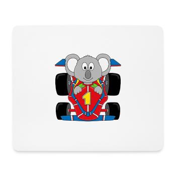 KOALA - RENNAUTO - RENNFAHRER - AUTORENNEN - Mousepad (Querformat) - Weiß - Vorne