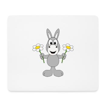 ESEL - BLUMEN - GESCHENK - LIEBE - LOVE - TIER - Mousepad (Querformat) - Weiß - Vorne