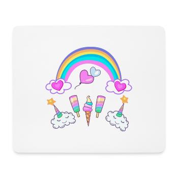 Eishorn Arc-en-ciel - Tapis de souris (format paysage) - blanc - Devant