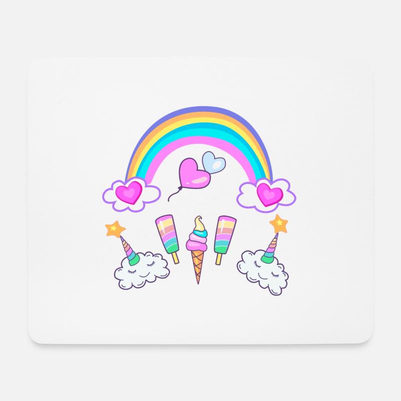 Eishorn Rainbow - Mouse Pad (horizontal) - white