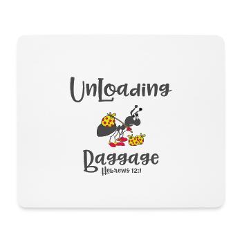 Christian Design Déchargement des bagages Hébreux 12 - Tapis de souris (format paysage) - blanc - Devant