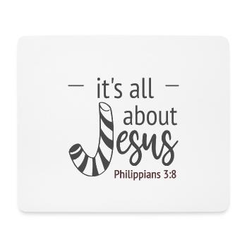 Christian Design for Christmas All About Jesus - Mouse Pad (horizontal) - white - Front