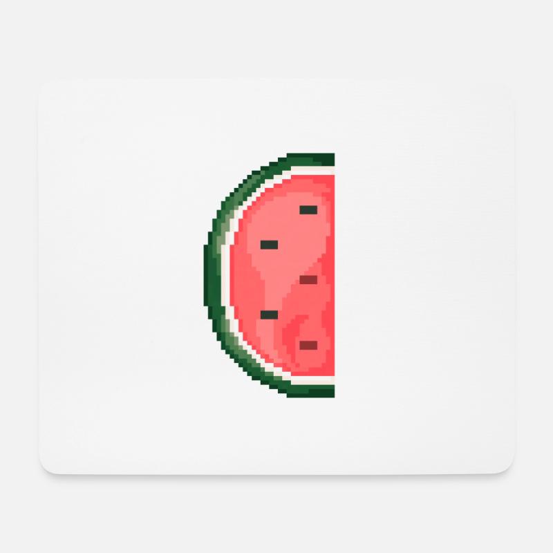 Pixel Art Melon Pattern Variant 1 - Mouse Pad (horizontal) - white
