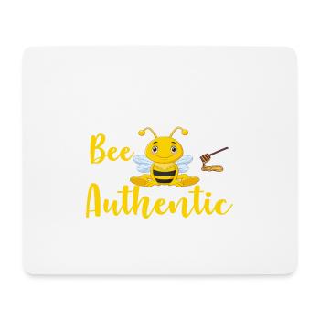 Always Bee Authentic - Mousepad (Querformat) - Weiß - Vorne